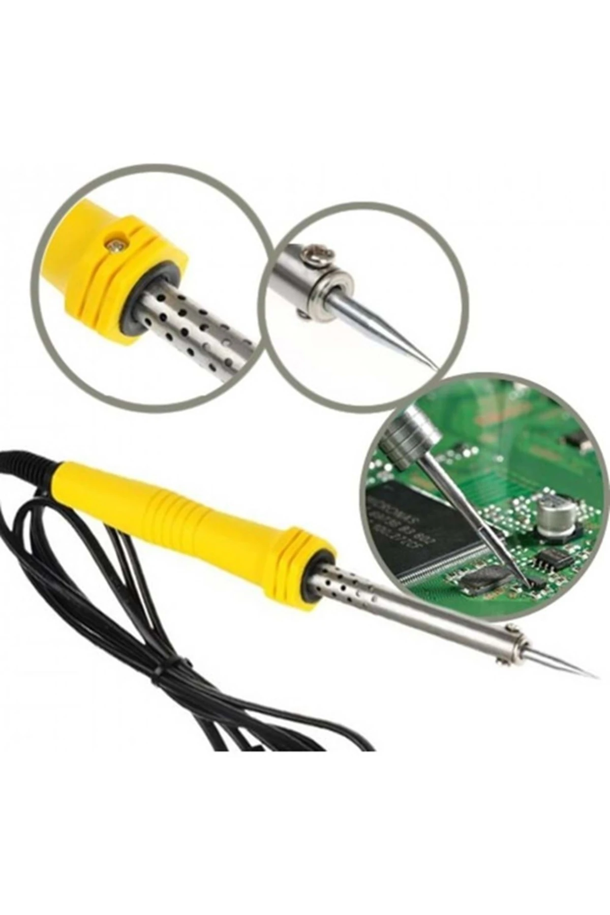 60w Kalem Havya Sehpası Makaralı Lehim Pastası Gargaburun Elektronikci Lehim Pompası zımpara Seti