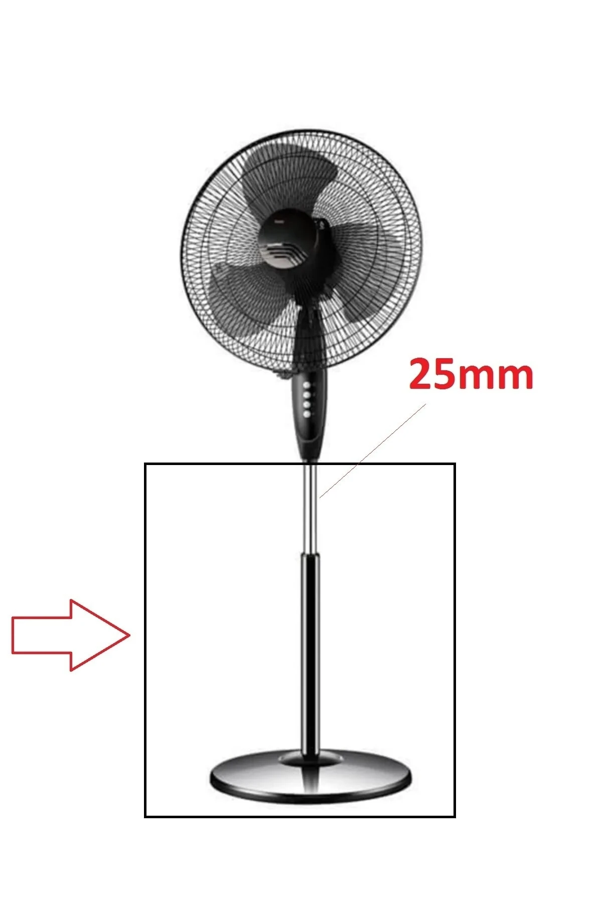 Vantilatör Ayağı Teleskopik Borulu Simit Ayak Fan Pervane Ayak 38cm Çap 70cm Uzunluk