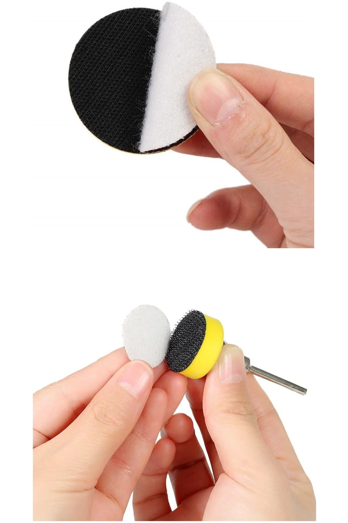 Dremel Tarzı Mini Kalıpcı Vız Vız Için 5cm ve 2.5cm Cırtlı Zımpara Pedi Zımpara Tabanı seti 4 parça