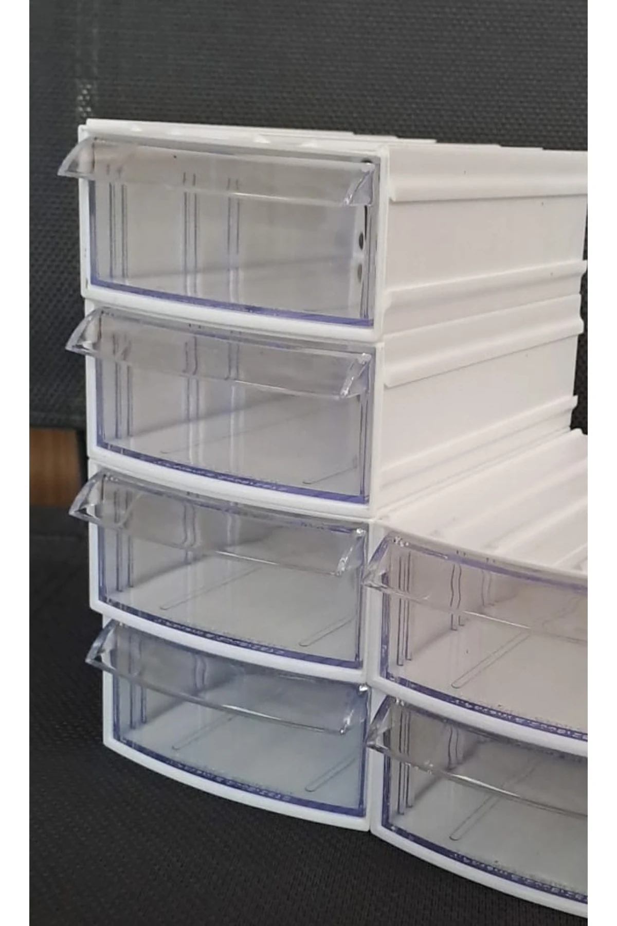 Şeffaf Çekmeceli Organizer Kutu 4 Kutu Dremel Gravür Boncuk Mücevher Saklama Kutusu düzenleyici