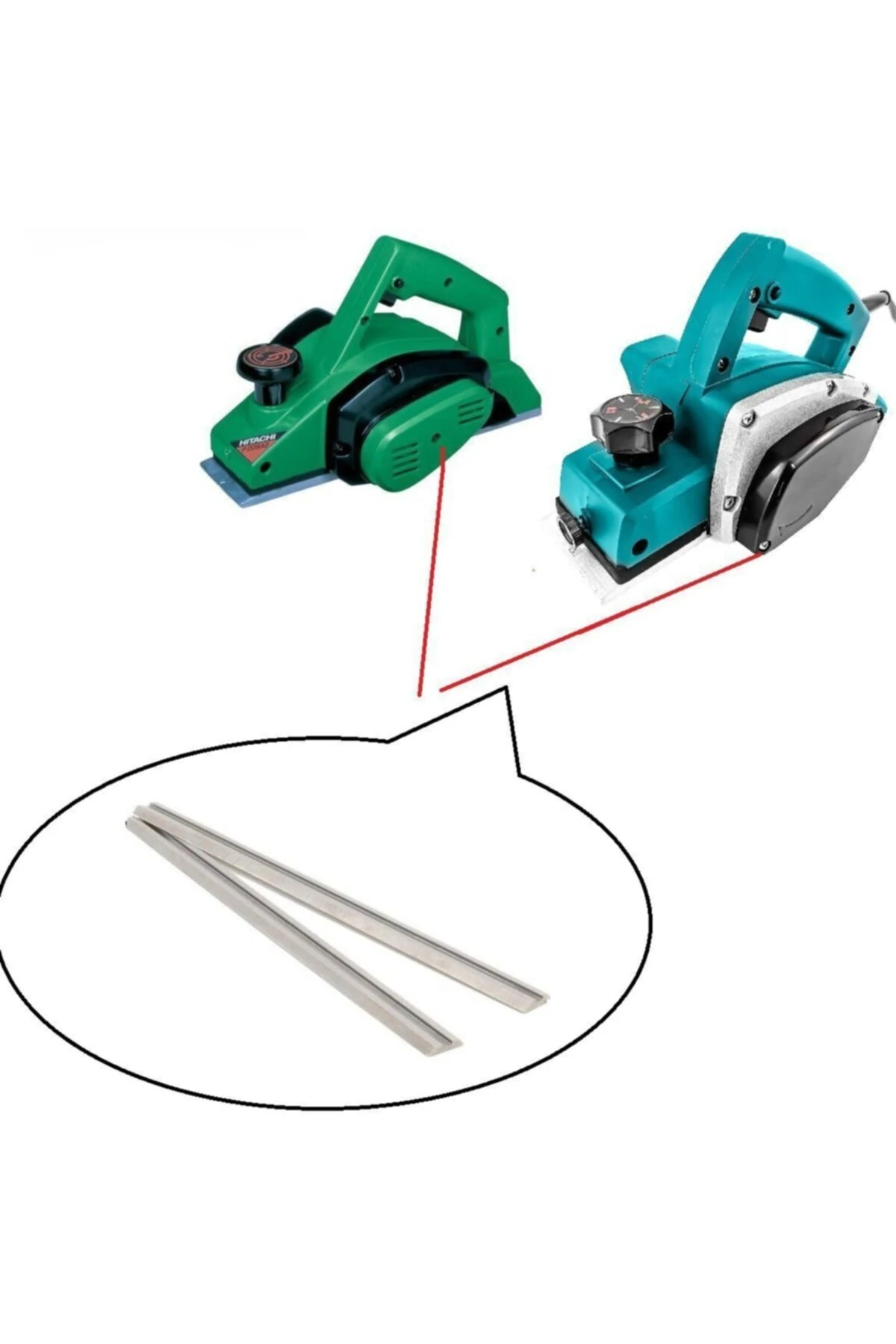 Elekrikli Planya Makinası Için Rende Bıçağı Ahşap Kesici 2 Adet Takım Ince Bıçak Seti
