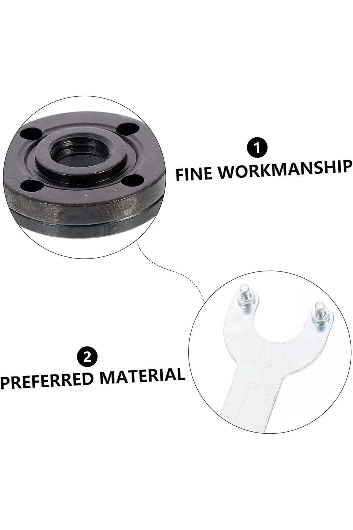 Öğütücü Anahtarı Avuç Taşlama Sıkıştırma Parçaları Açılı Taşlama Sıkma Somunu Yedek sıkma seti