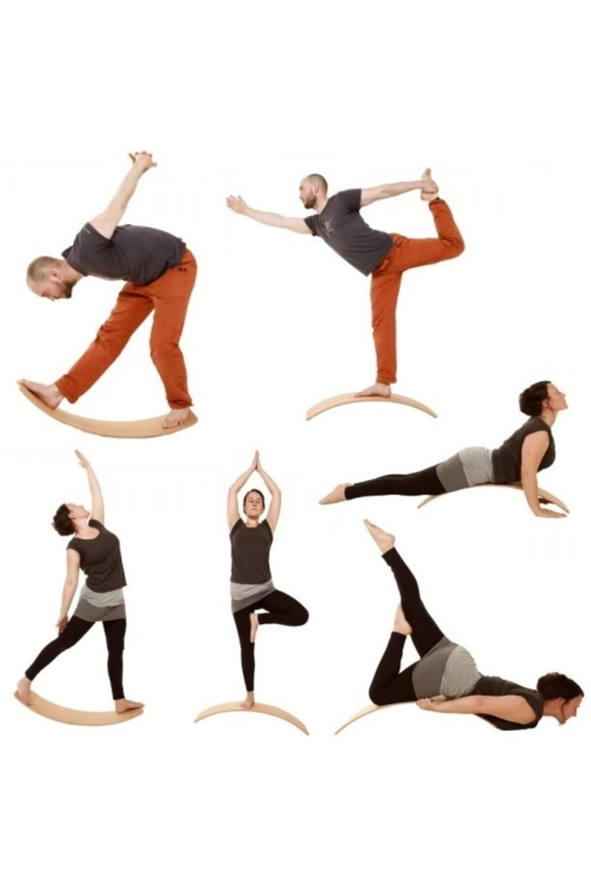 Denge Tahtası Balance Board Yoga Spor Egzersiz Fitnes Platformu 90x30cm Naturel Kontraplak