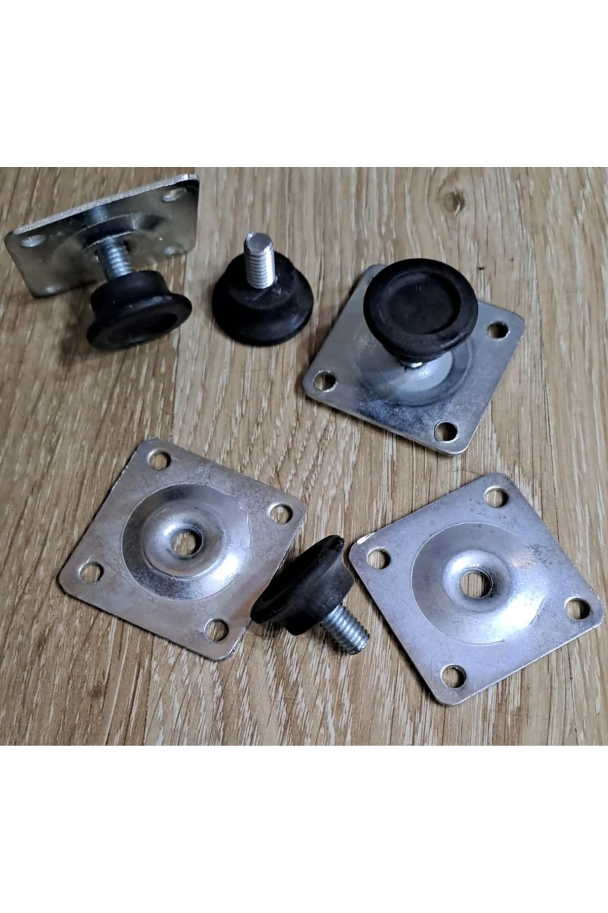 Mobilya için ayarlı ayak montaj braketi ve papuç seti 4 lü set Dolap Şifonyer ayarlanabilir Ayağı