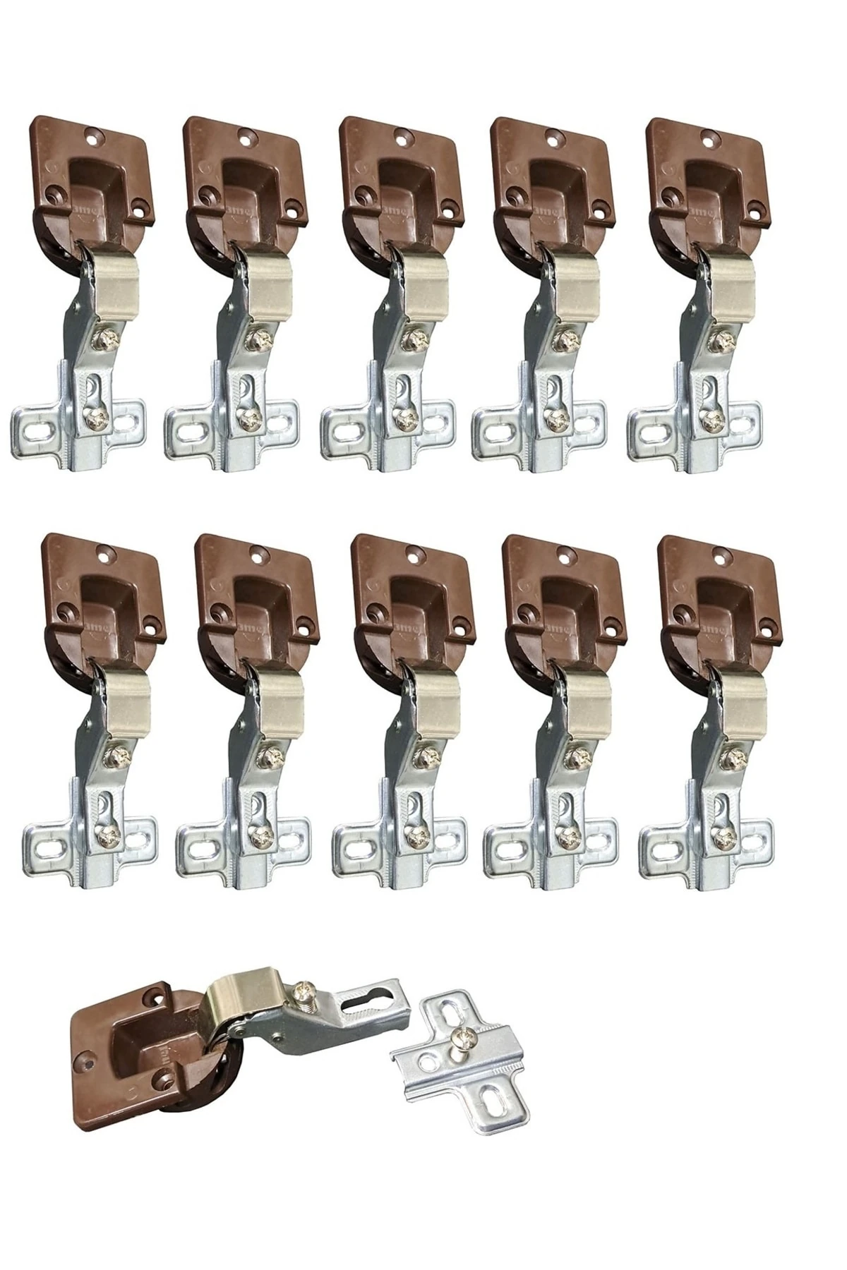 Mega Düz Tas Menteşe 10 Adet Dolap Kapak Menteşesi