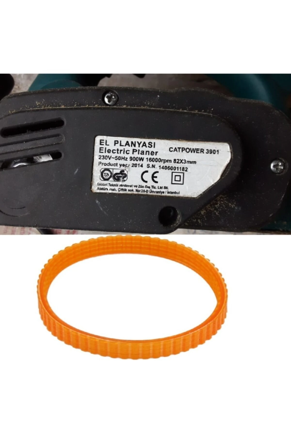 Catpower 3901 Electric Planer Belt Ahşap Elektrikli El Planyası Rende Motor Kayışı Triger 220-7