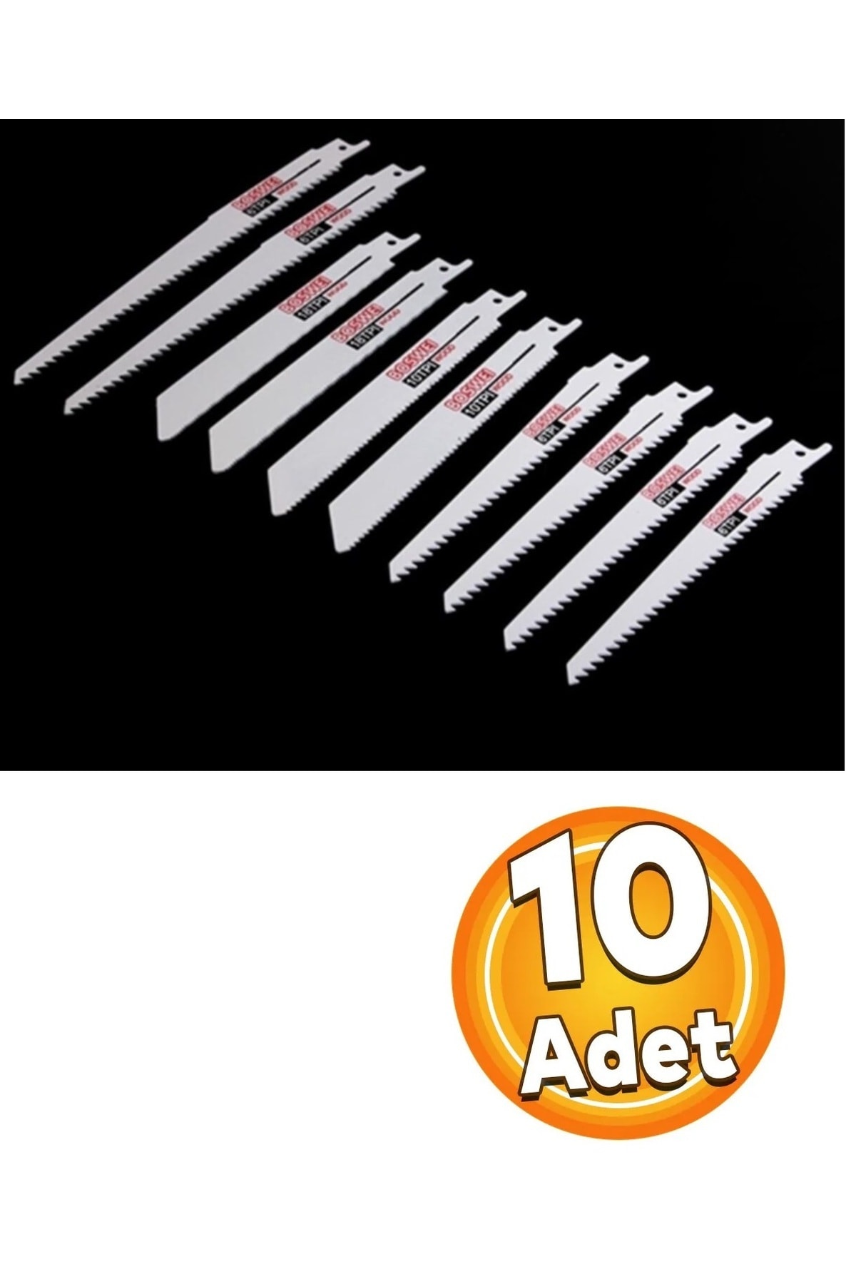 Tilki Kuyruğu Testere Seti 10 Parçalı Kılıç Testere Bıçağı Pistonlu Testere Bıçakları