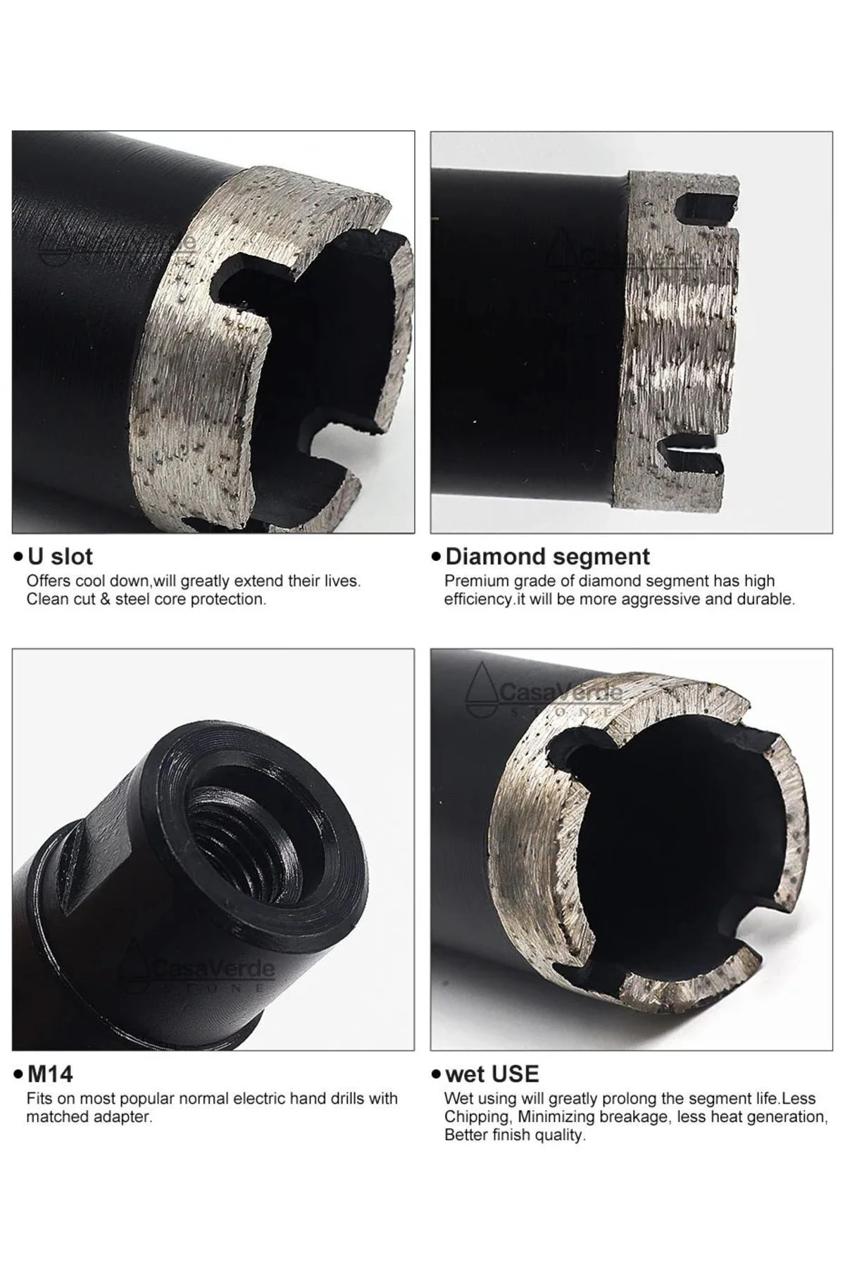 Boru Tipi Mermer Fayans Beton Granit Delme 18mm Avuç Taşlama Uyumlu Karot Uç Panc