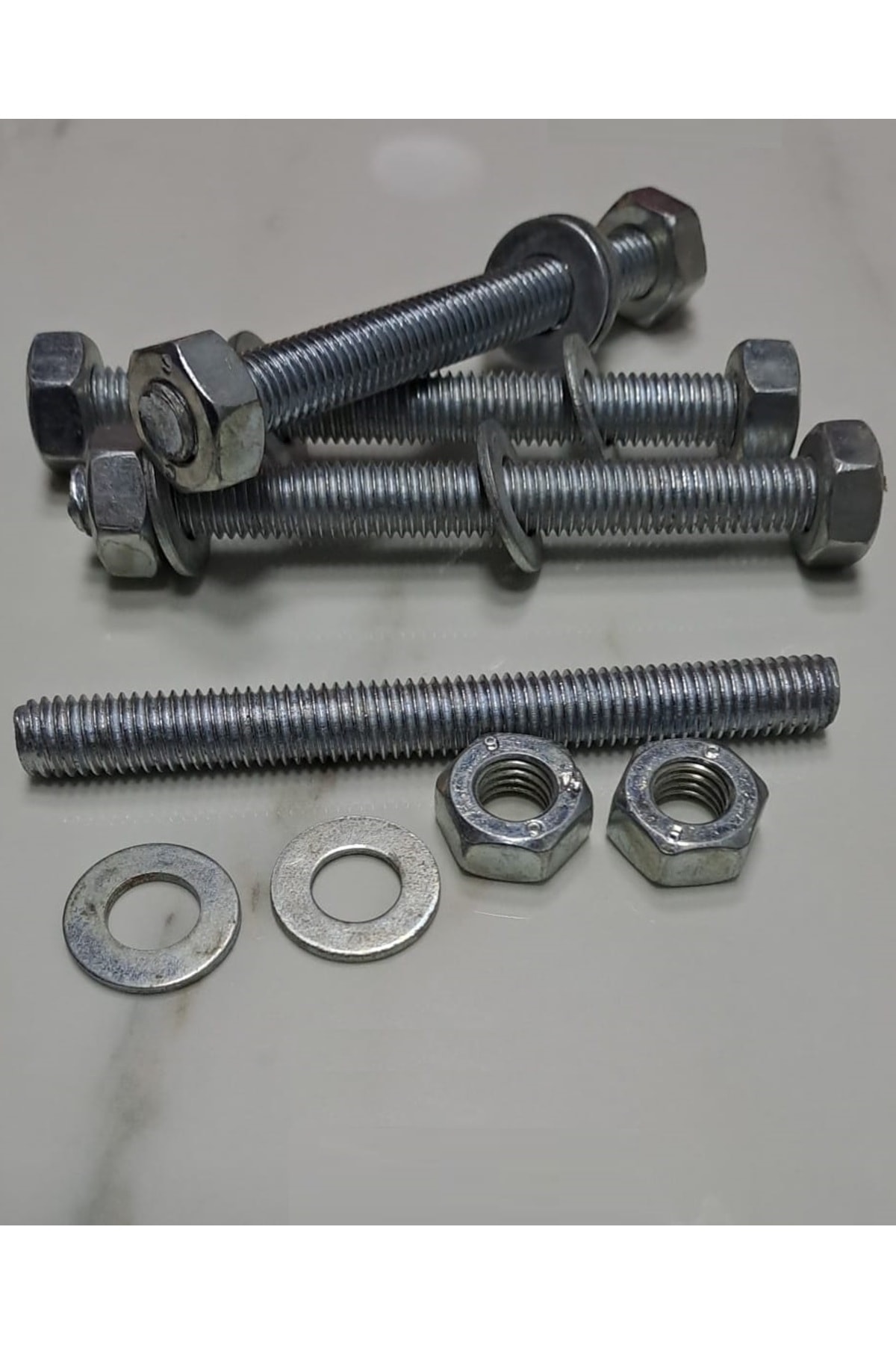 tij somun rondela seti 4 Adet Somunlu Saplama rondelalı Set 100mm