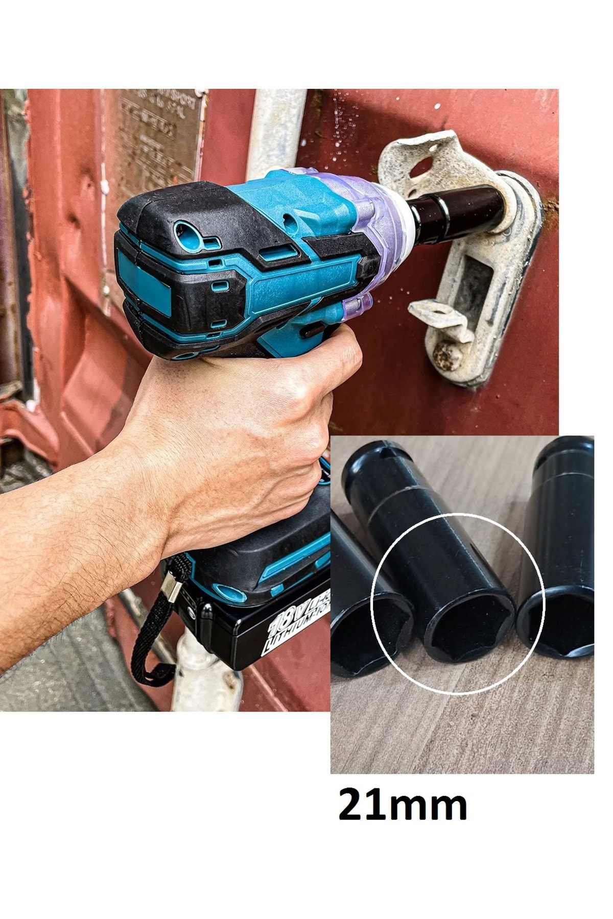 Somun Sökme Sıkma Torklu Makine için 21mm lokma anahtar Ağır hizmet boru lokma 1/2 to 22mm