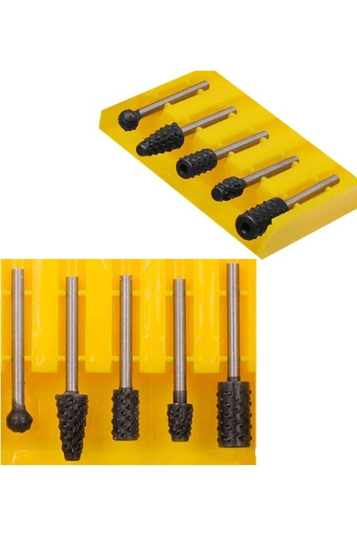 5 Parça Hss Ahşap Için Törpü Freze Uç Seti Dremel Benzeri Gravür Makinası Için Kalıpçı 3.17mm Sap