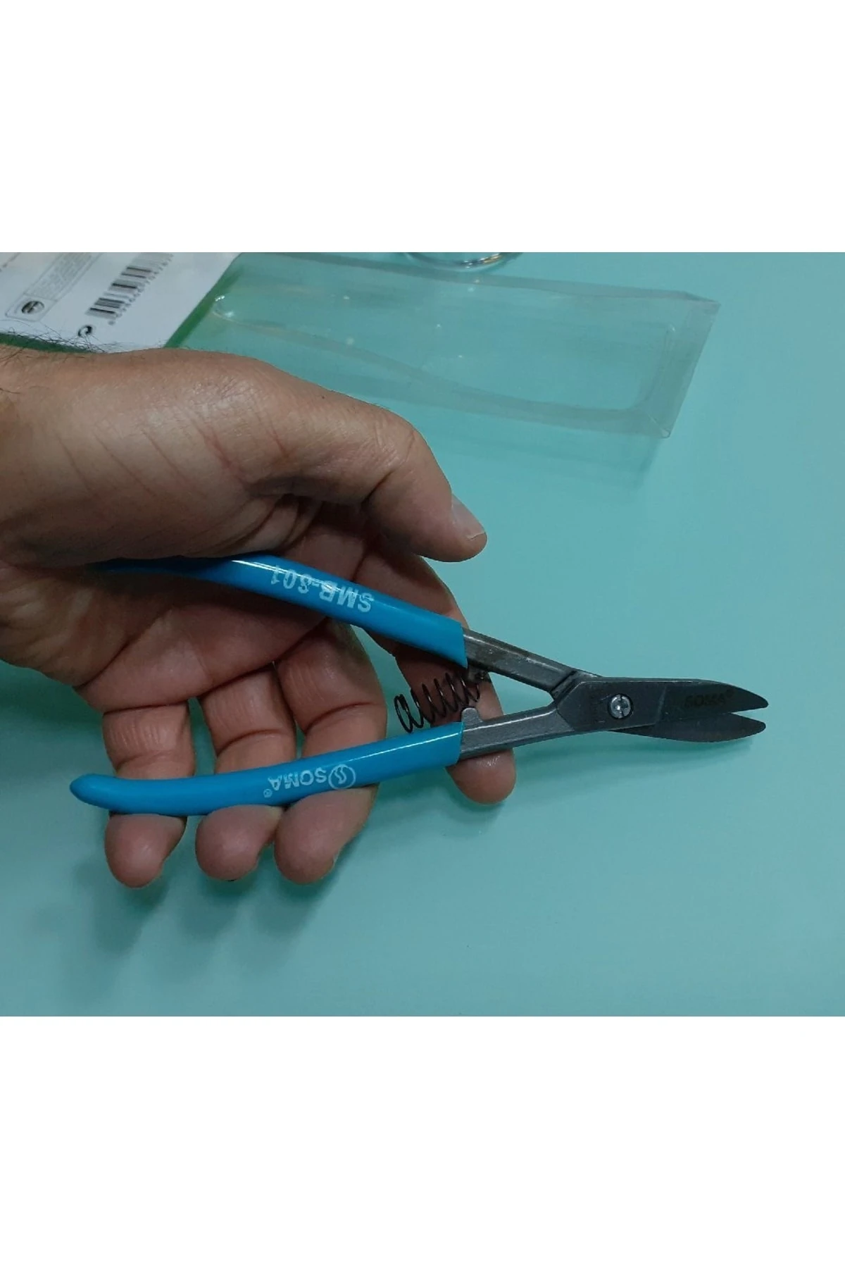 Kuyumcu Makası Soma Smb-801 Hassas Teneke Saç Kesme Makası Yaylı 18mm