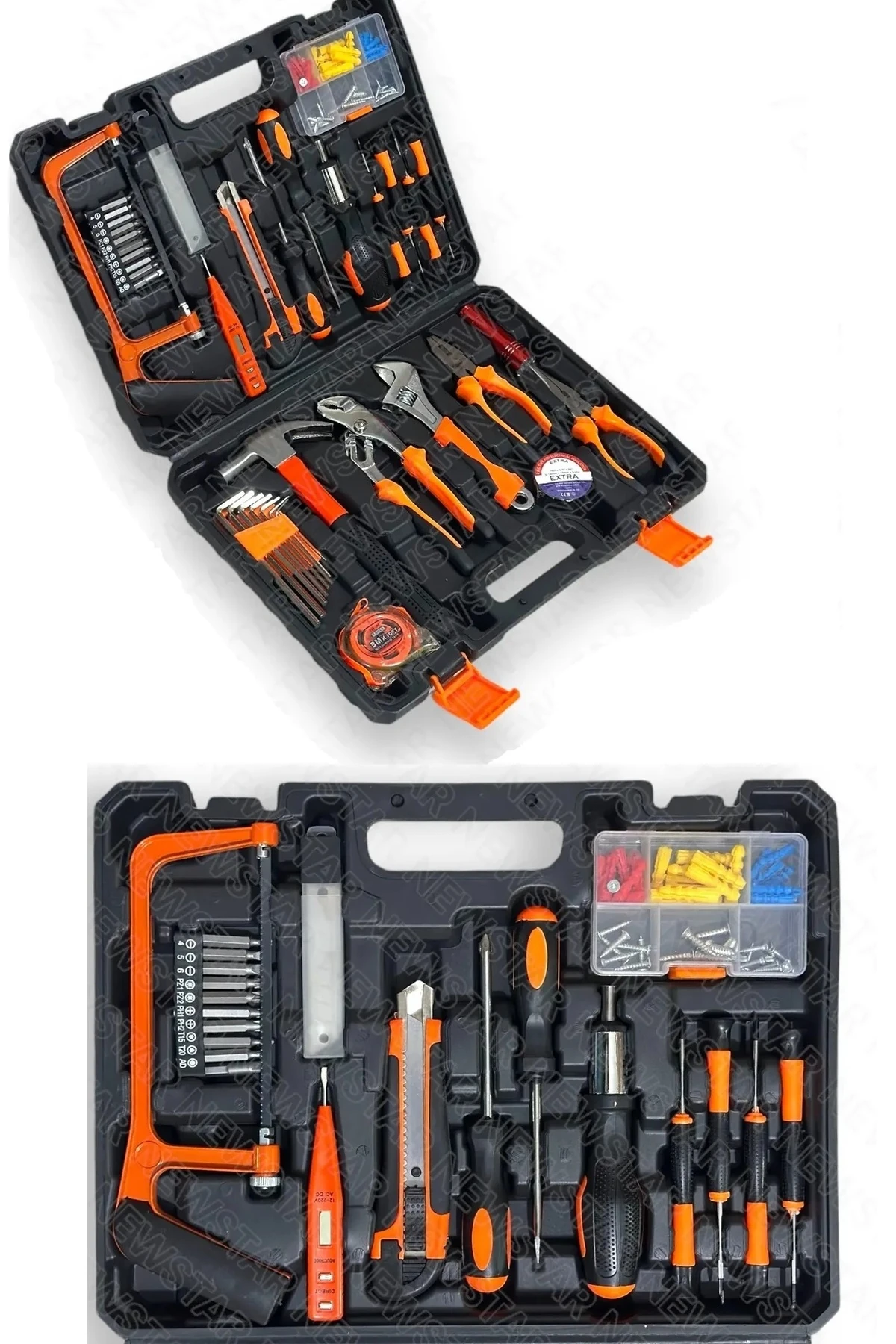 05 Parça Profesyonel Çanalı Alet Takımı Pense ingiliz lokma saatçi çekiç yan keski boru anahtar seti