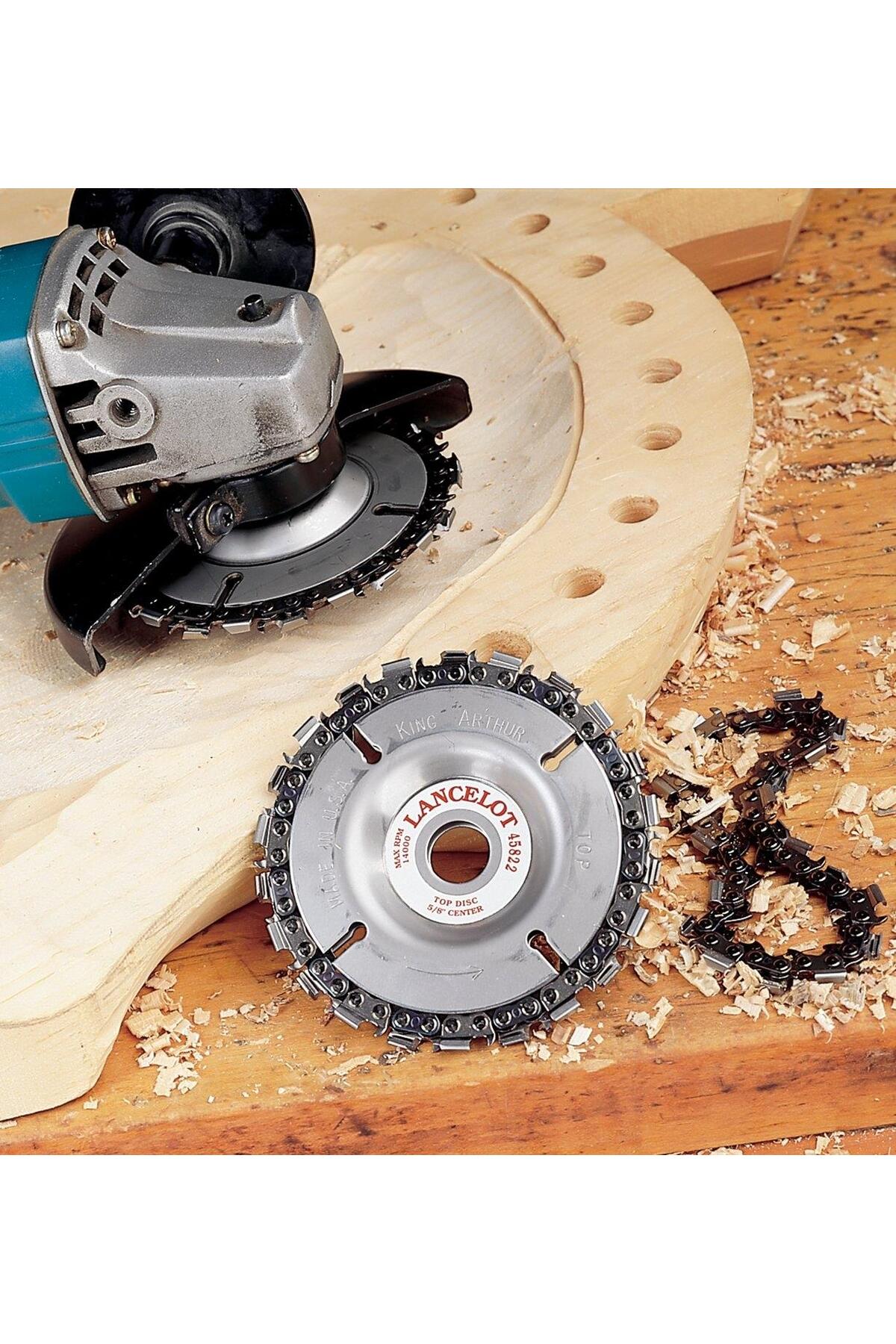 Zincirli Ahşap Oyma Ve Işleme Diski 115 Mm Talaş alma Zımpara bıçaklı disk