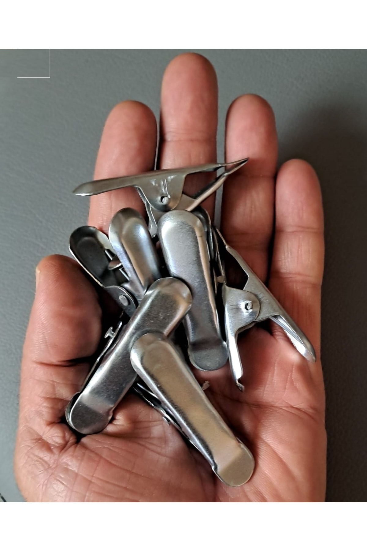 metal Manndal klips 6 adet çok amaçlı yaylı kıskaç