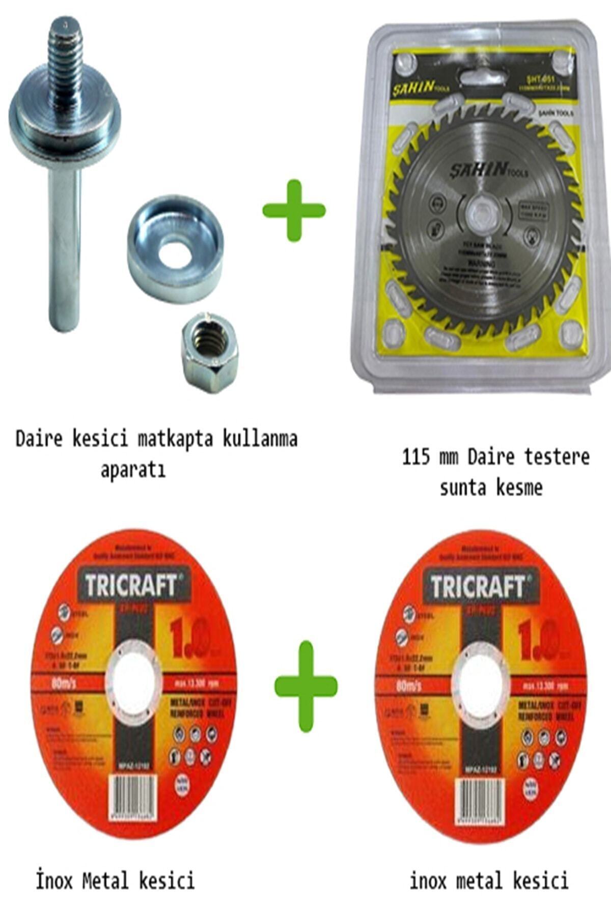 Matkapta Kullanmak Için Daire Testere Aparatı Kesici Diskleri Ve 3 Adet Disk