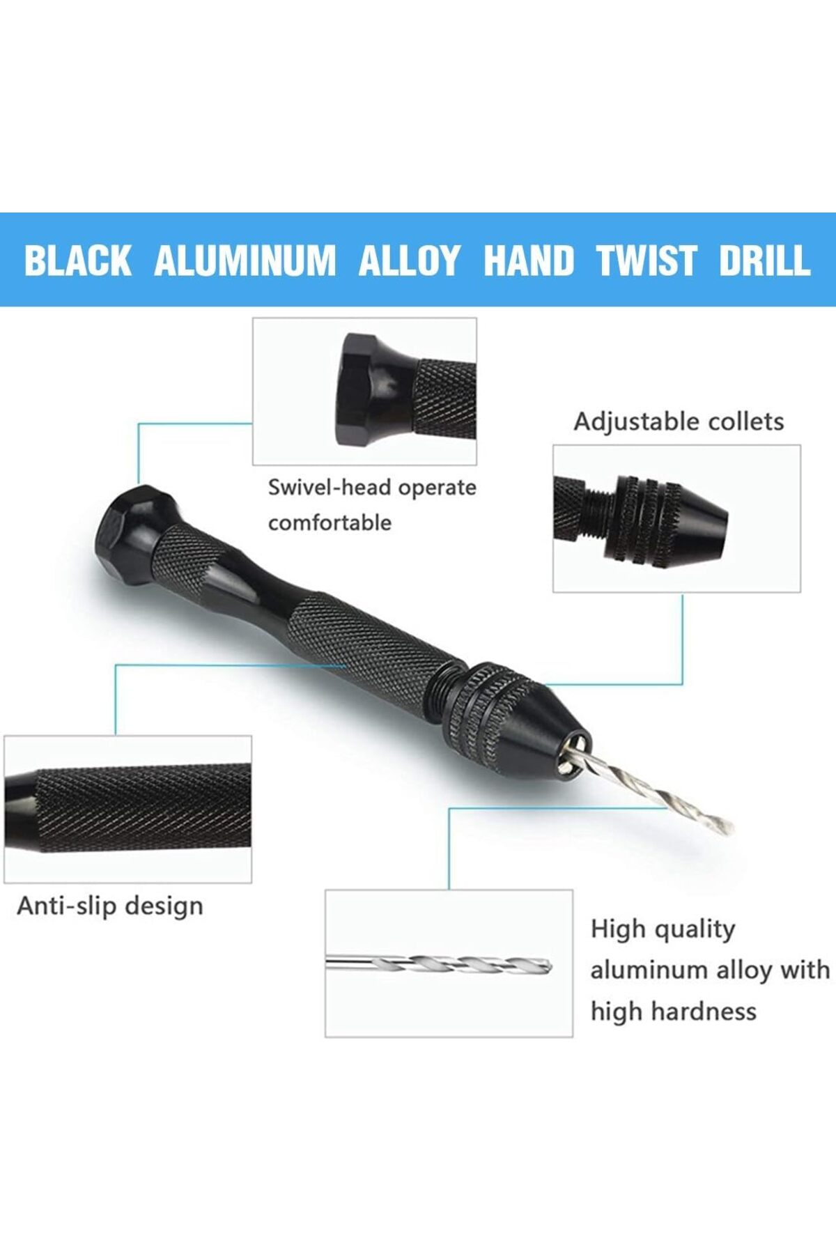 Mini El matkap 25li matkap ucu 0,5 – 3,0 mm Hassas el matkabı seti metal ahşap kuyumcu model yapımı