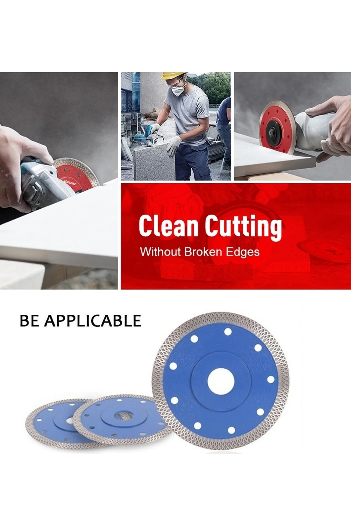 180mm Elmas Kesici Disk Çapraz Örgü Turbo Mermer Seramik Granit Hassas Kesim Diski