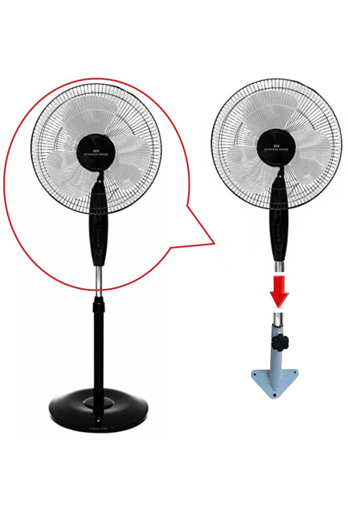 Üniversal Ayaklı Vantilatör Duvar Montaj Aparatı Kahvehane Cafe Ofis Için Vantilatör Fan Ayağı