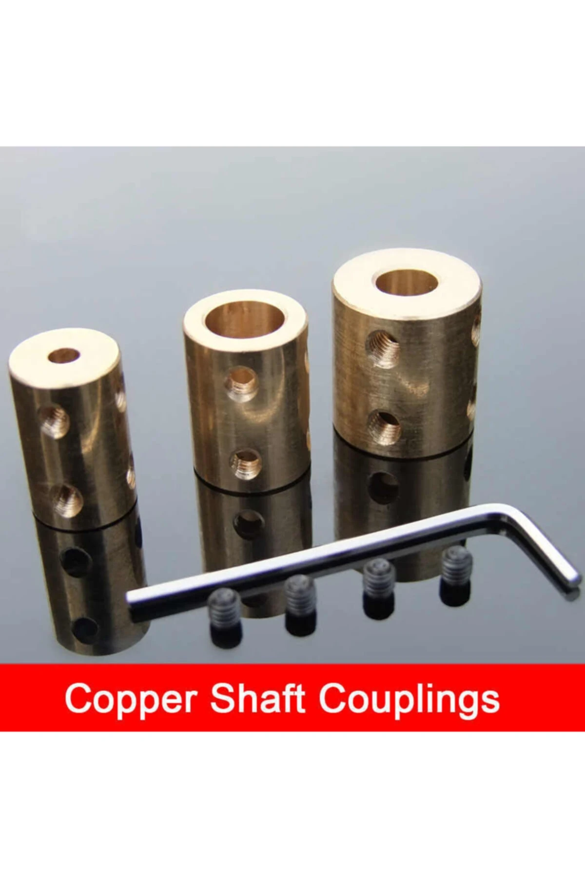 Cnc Motor Şaftı Çoğaltıcı 5-8mm 6-8mm 8-8mm Şaft Kaplini 3lü Bağlantı Elemanı Okul Proje Uygulama