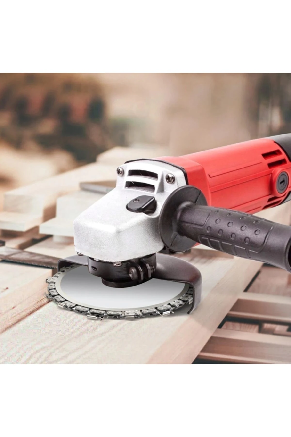 Ahşap Oyma Şekillendirme Kesme Için 115 mm Zincirli Testere Diski Avuç Taşlama Uyumlu 14 Dişli