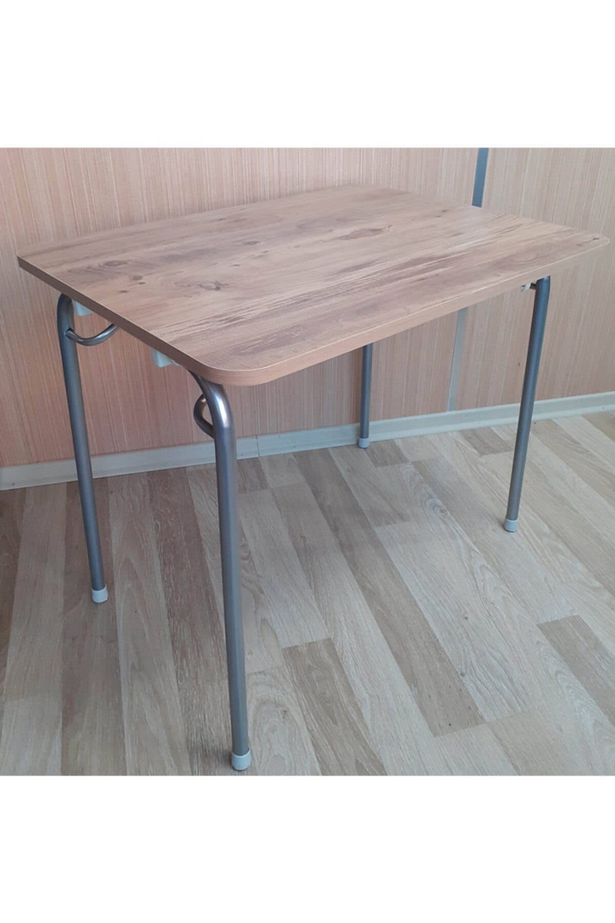 Pratik Katlanır Ayak Mutfak Yemek Masası Balkon Ders Çalışma Piknik Masa 60x90cm Ceviz