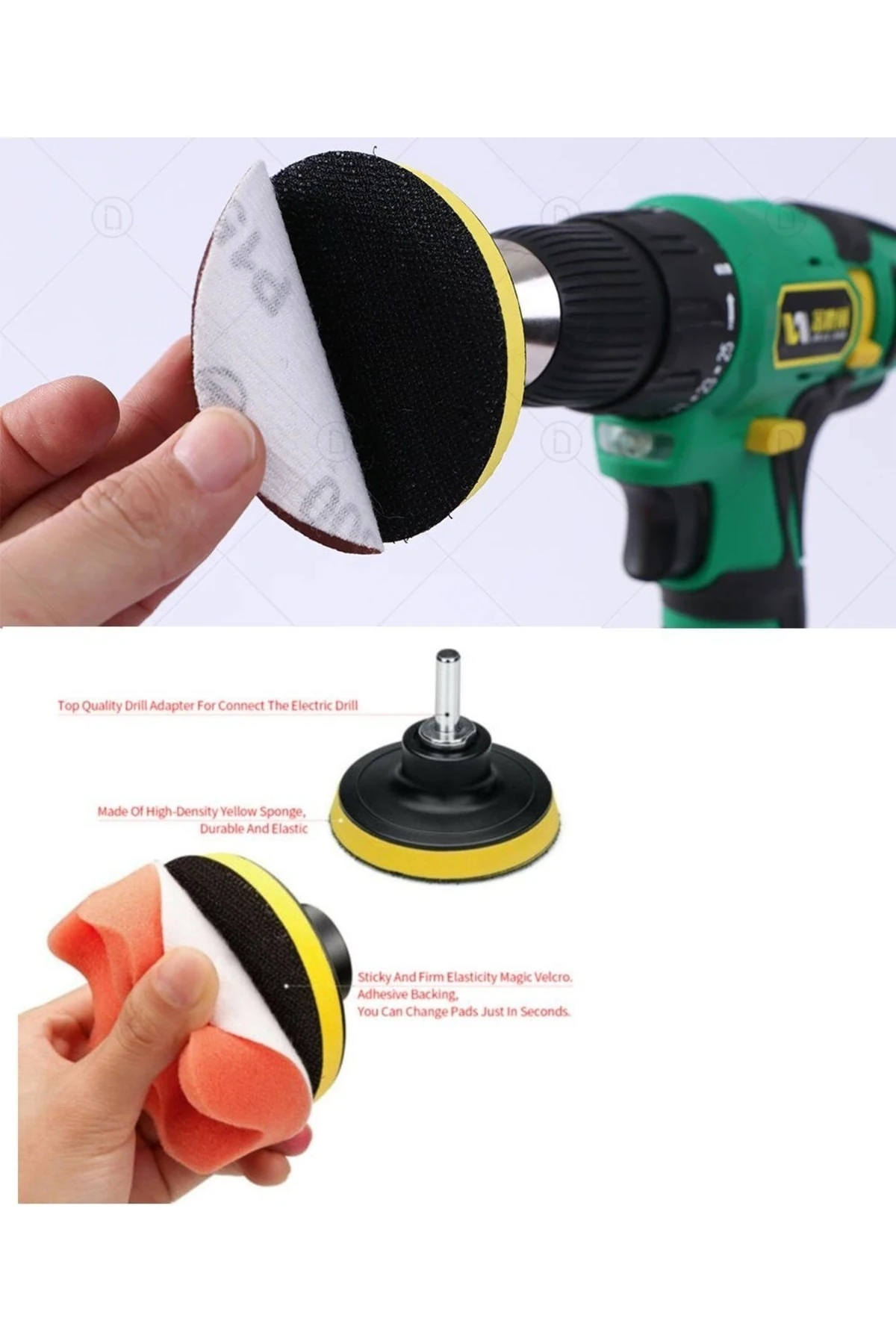 Araç Kaporta Boya Tampon Cizik Giderici Pasta Cila Seti Boya Temizleme Parlatma Polisaj Seti Matkap