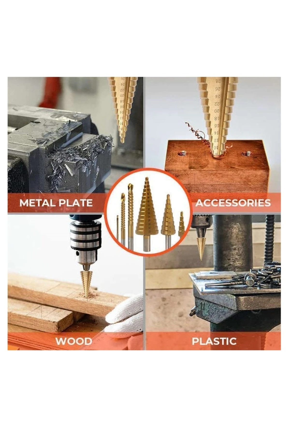 Klavuz açma seti ve Pah delme Freze Matkap uç Seti Titanyum 12 Parça