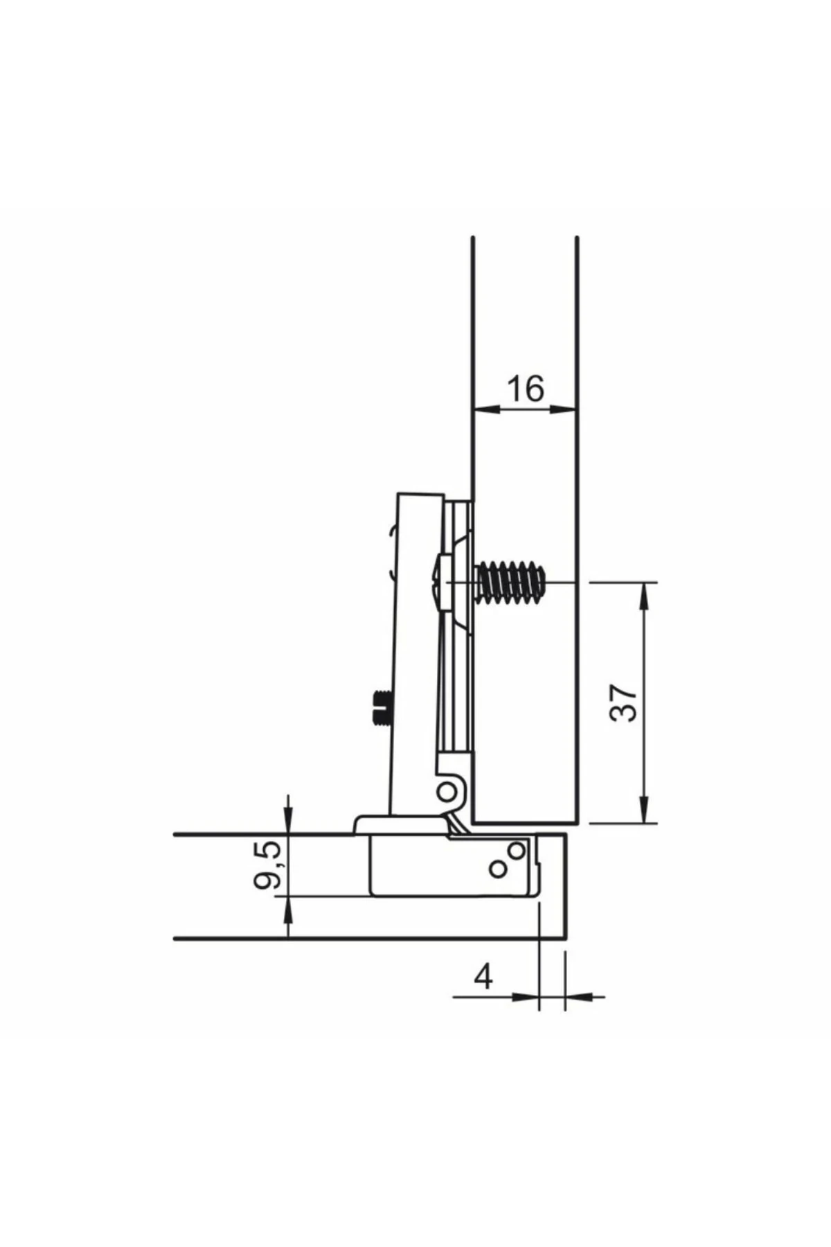 Küçük Tas Menteşe Mini Tas Menteşe Sürerek Düz 38/7,5