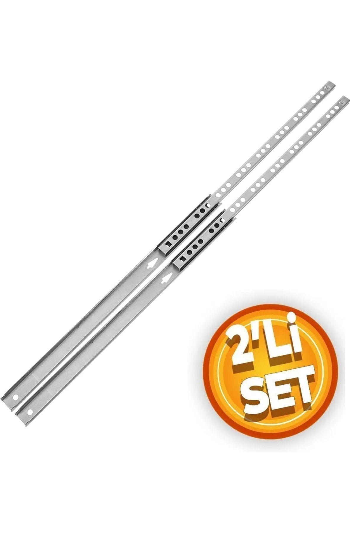 Çekmece Rayı Dolap Rayı gömme bilyalı Teleskopik ray 1 Takım (2li) 31cm Samet