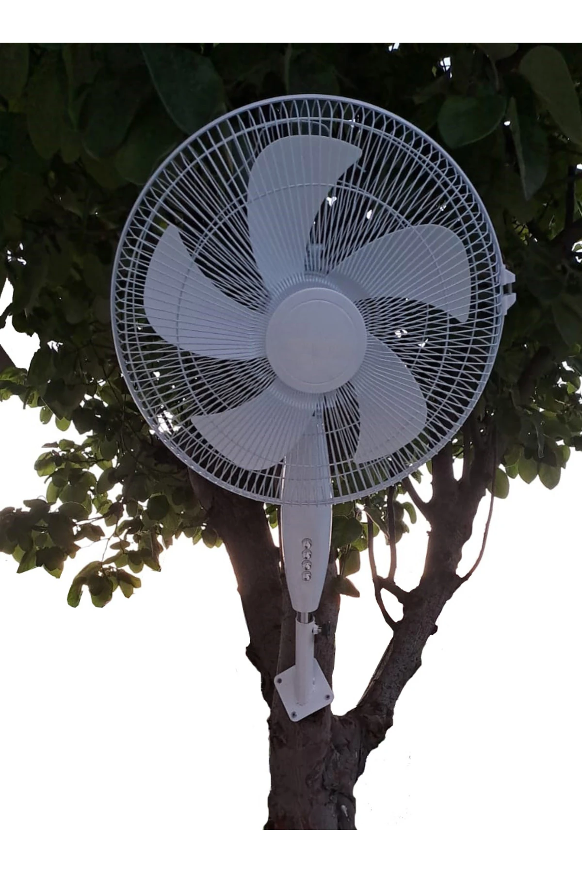 Duvar Montajlı Hava Vantilatörü 3 KademeHhız Ayarlı Pervane Sağ Sol Dönme 55w Beyaz 5 Kanat