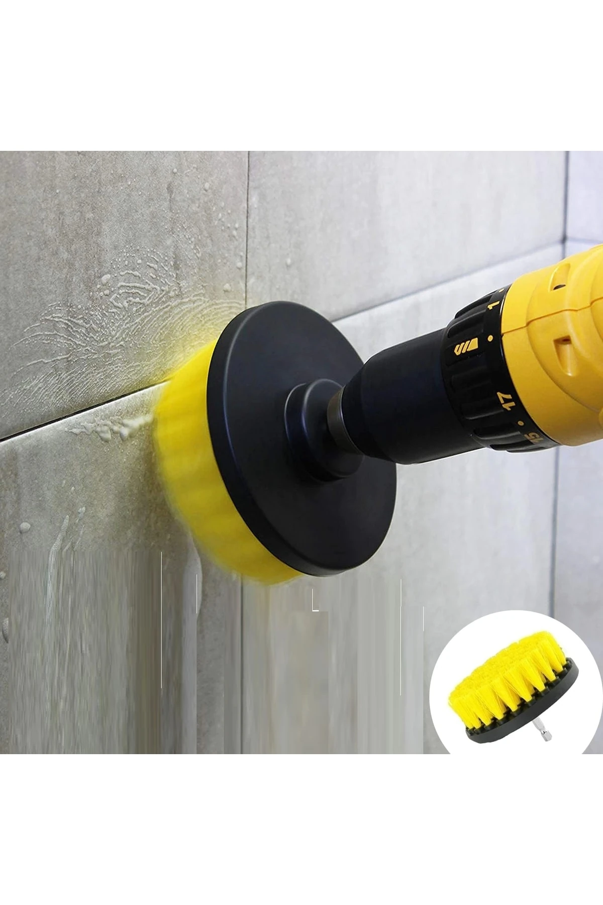 Matkap Uyumlu Temizleme Temizlik Fırçası Halı Ev Araç Sanayi Temizlik Fırçası 10cm Oval Pimli Fırça