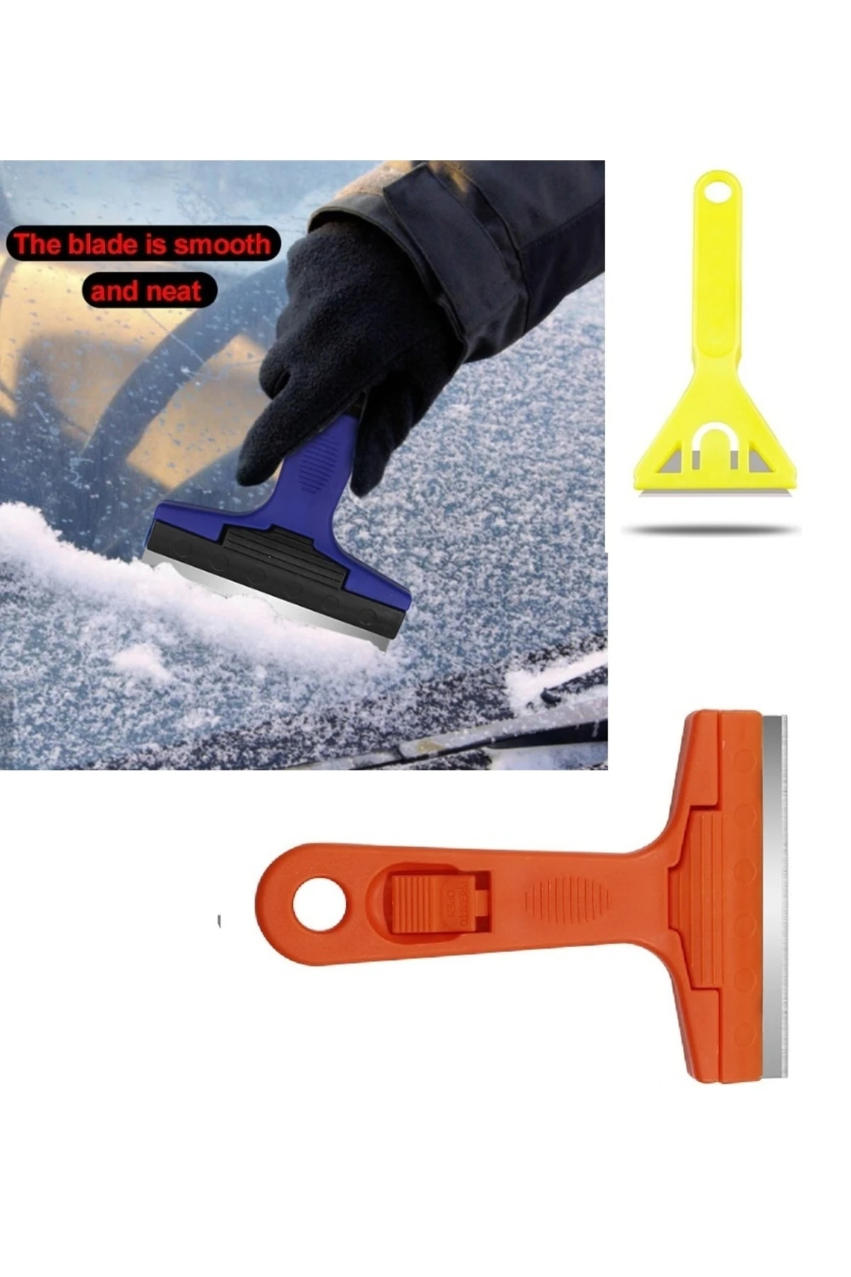 Cam Ocak Kazıma Temizleyici Buz Sökücü Spatula Seti Mutfak Fırın Ocak Fayans 2li Hassas Set