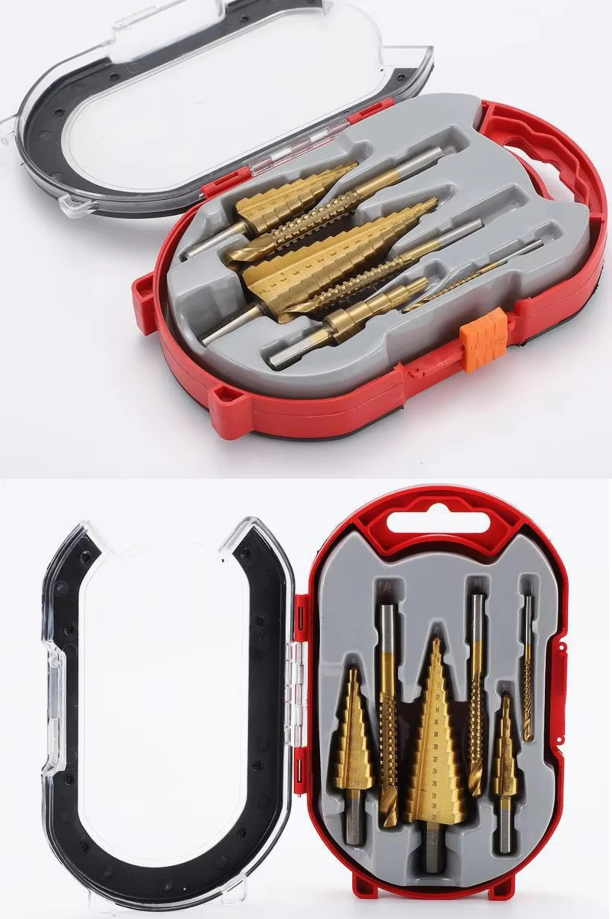 Delik Delme Pah Açma Kademeli Delme Panç Titanium 6 Parça Kutulu Freze Uç Seti