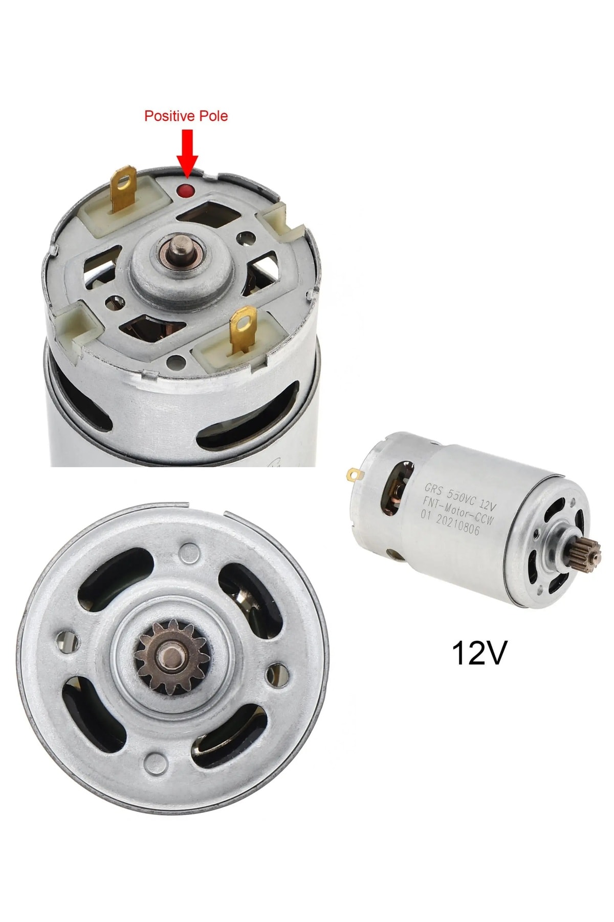 şarjlı Matkap motoru RS550 DC Motor 12V mikro Motor Akülü Matkap motoru 12 diş çarklı