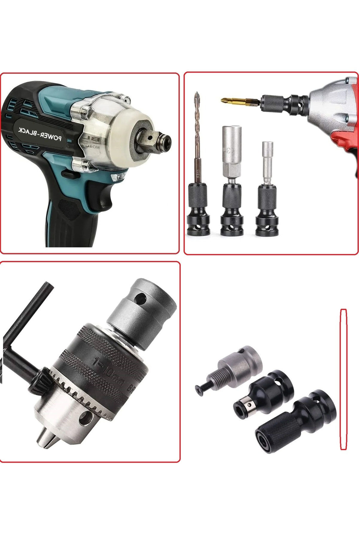 Somun Bijon Sökme Takma Sıkma darbeli matkap makinesi için bits ve mandren adaptörü ağır hizmet