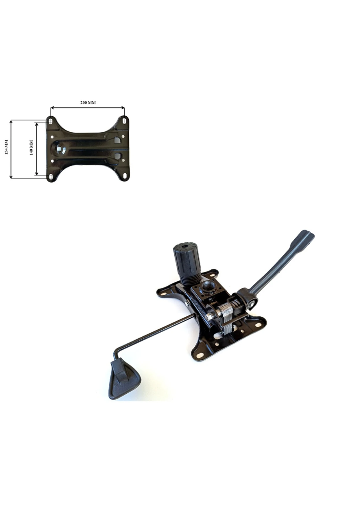 Ofis Büro Çalışma Koltuğu Için Çift Kol Metal Şase Mekanizma (15x20cm) Yedek Parça
