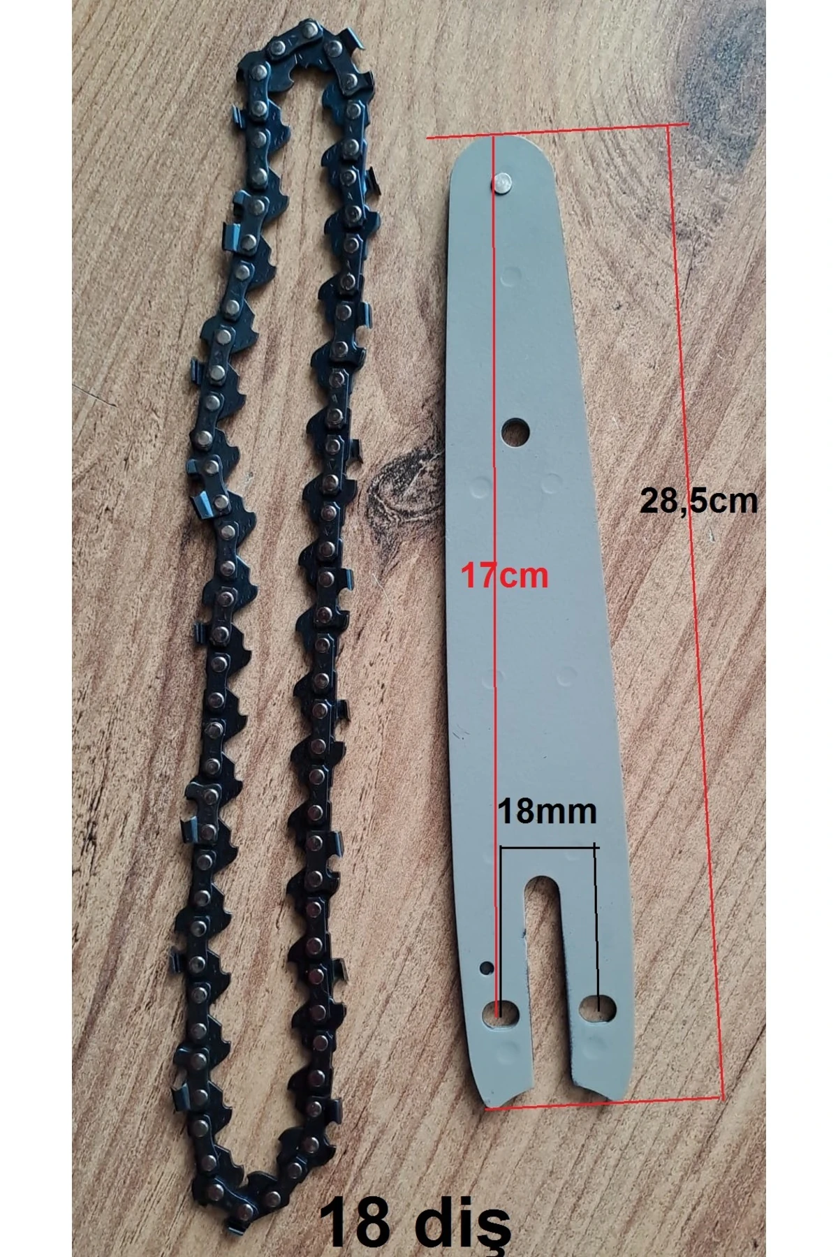 Şarjlı akülü Zincirli Testere için 18 Diş Zincir ve Pala Yedek Parça odun agaç kesme Makinesi zincir