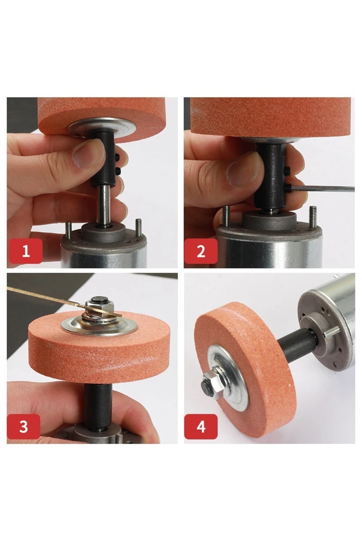 6mm Motor Mili Için Bileme Taşı Ve Kaplin Motoru Bileme Makinesine Dönüştürme Seti Bıçak Satır Için
