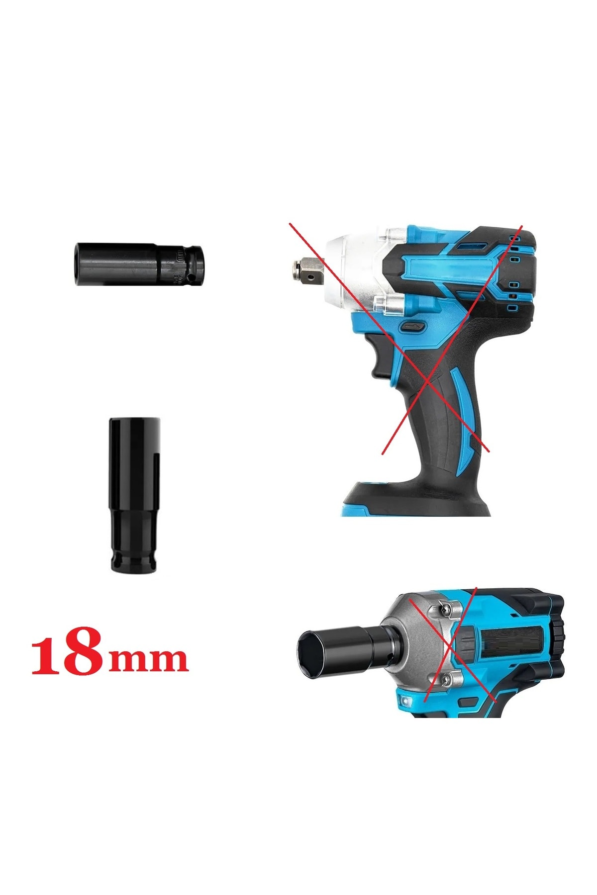Somun Sökme Sıkma makinesi için Torklu matkap Makine Için 18mm Boru Lokma Bijon Anahtar
