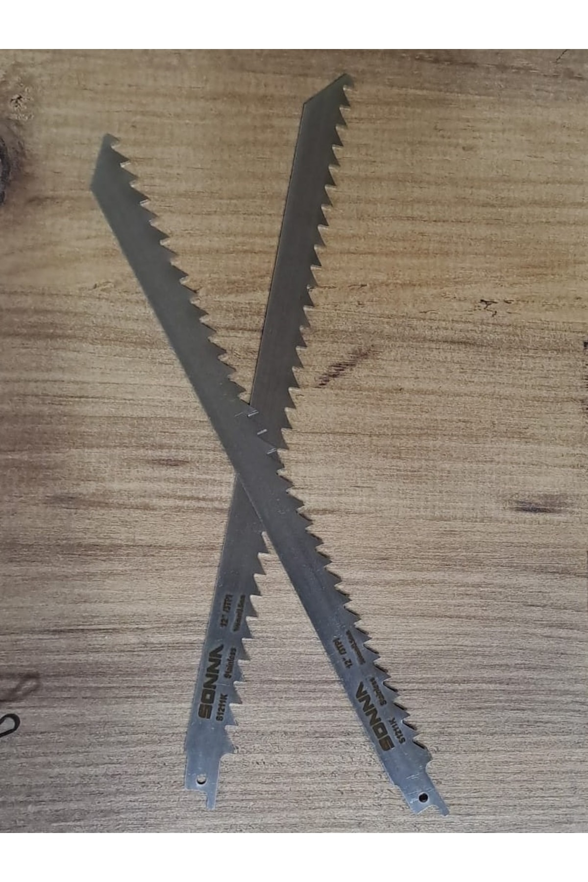 Tilki Kuyruğu Testeresi Kemik Kesme Ahşap Buz Plastik Kesme Ucu Paslanmaz Çelik 300mm (30CM) 2 Adet
