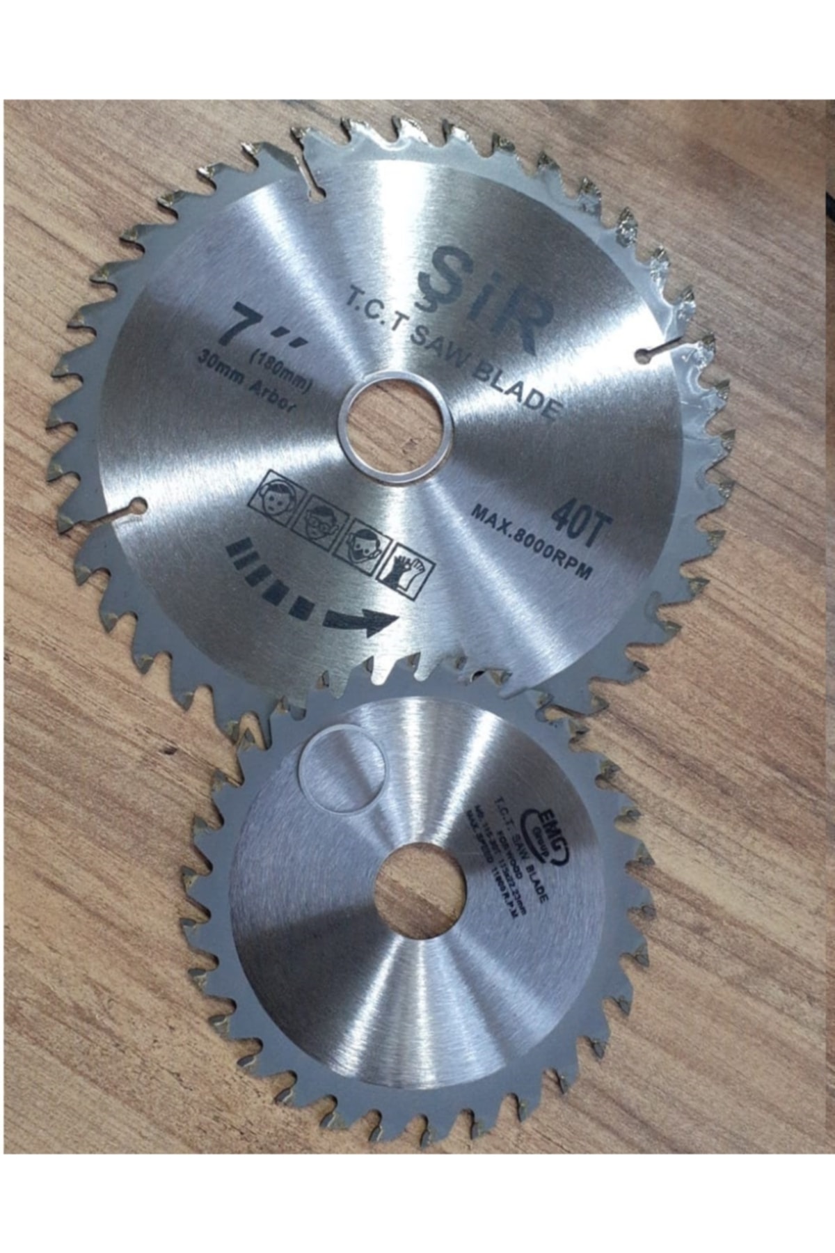 180mm ve 115mm Ahşap Sunta Kesme Diski Elmaslı Turbo Kesici Daire Testere Tct Blade 2li Set
