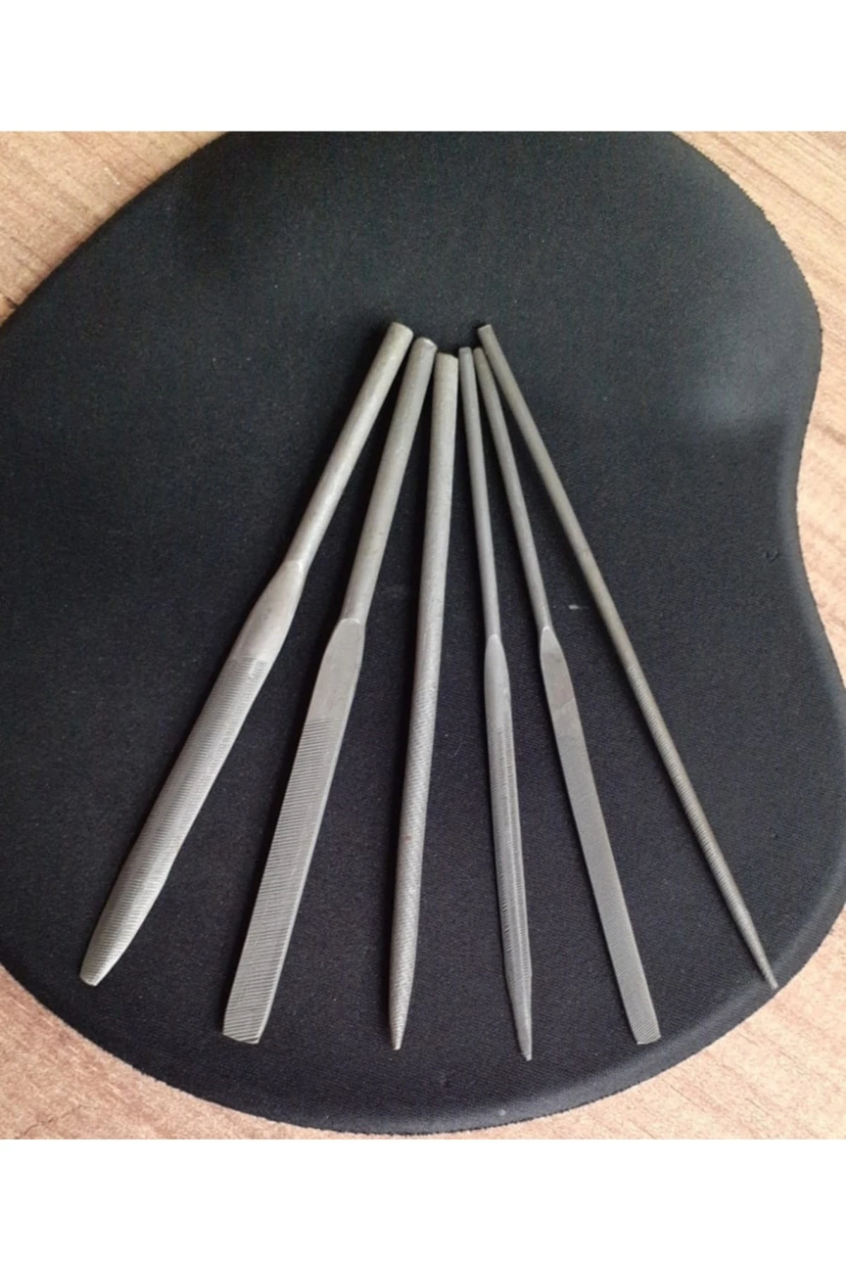 6 Parça Eğe Takımı Balık Sırtı Düz Yuvarlak Eye Karbon Ince Dişli Ege Seti