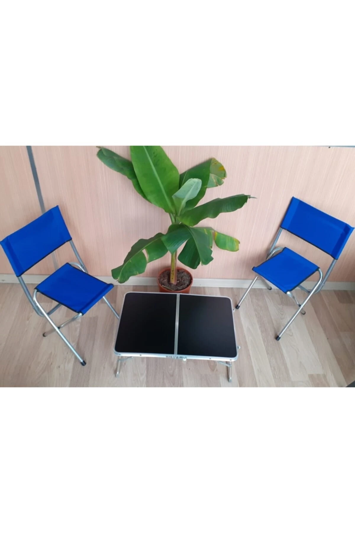 Piknik Bahçe Balıkçı Tabure Ve Masa Seti 2 Adet Sırtlı Tabure Çantalı Piknik Masası Seti 3 Parça