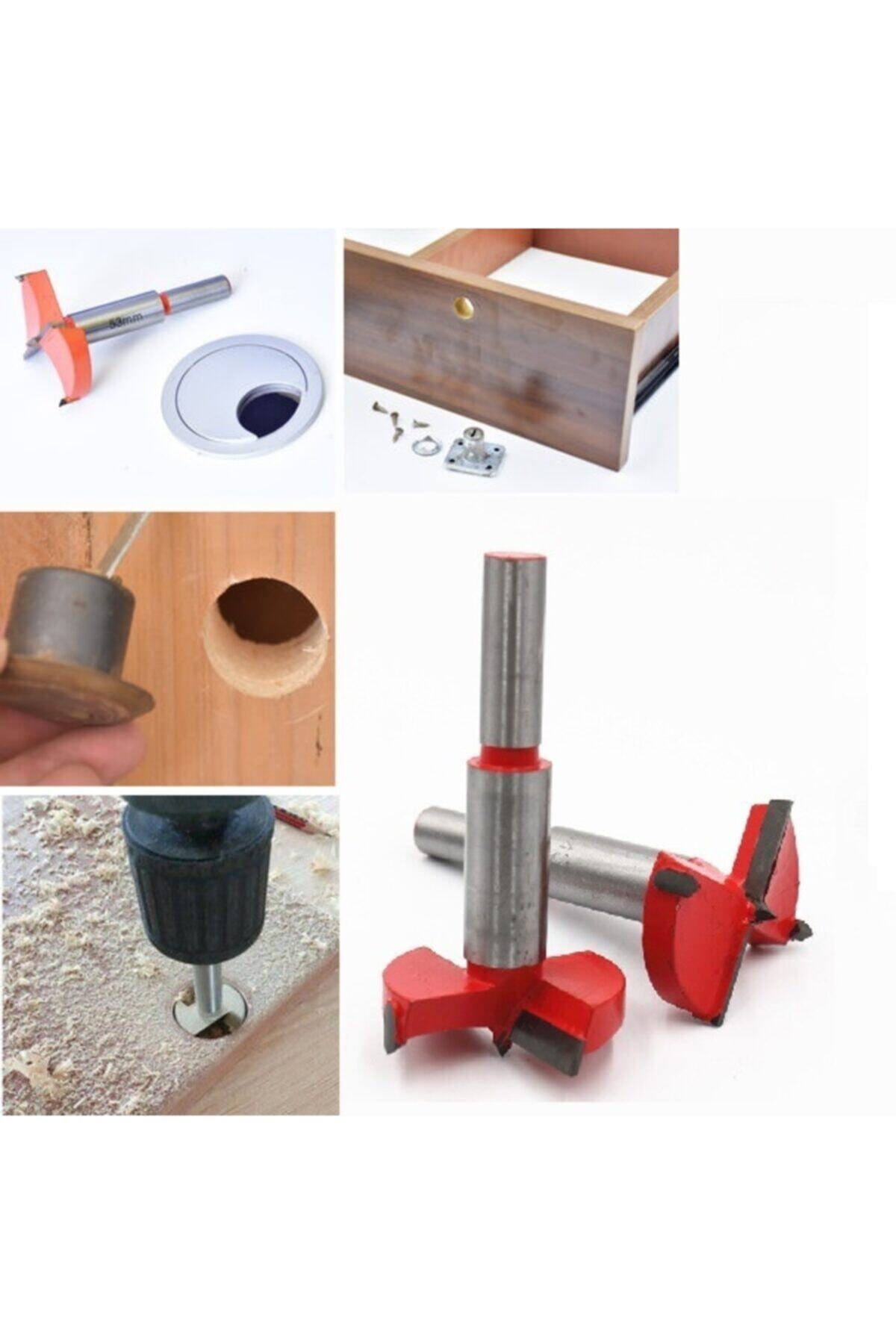 Ahşap Matkap Freze Uç Seti 5 Parça 15mm 20mm 25mm 30mm 35mm Tas Menteşe Mum Yuva Açma 6mm Sap