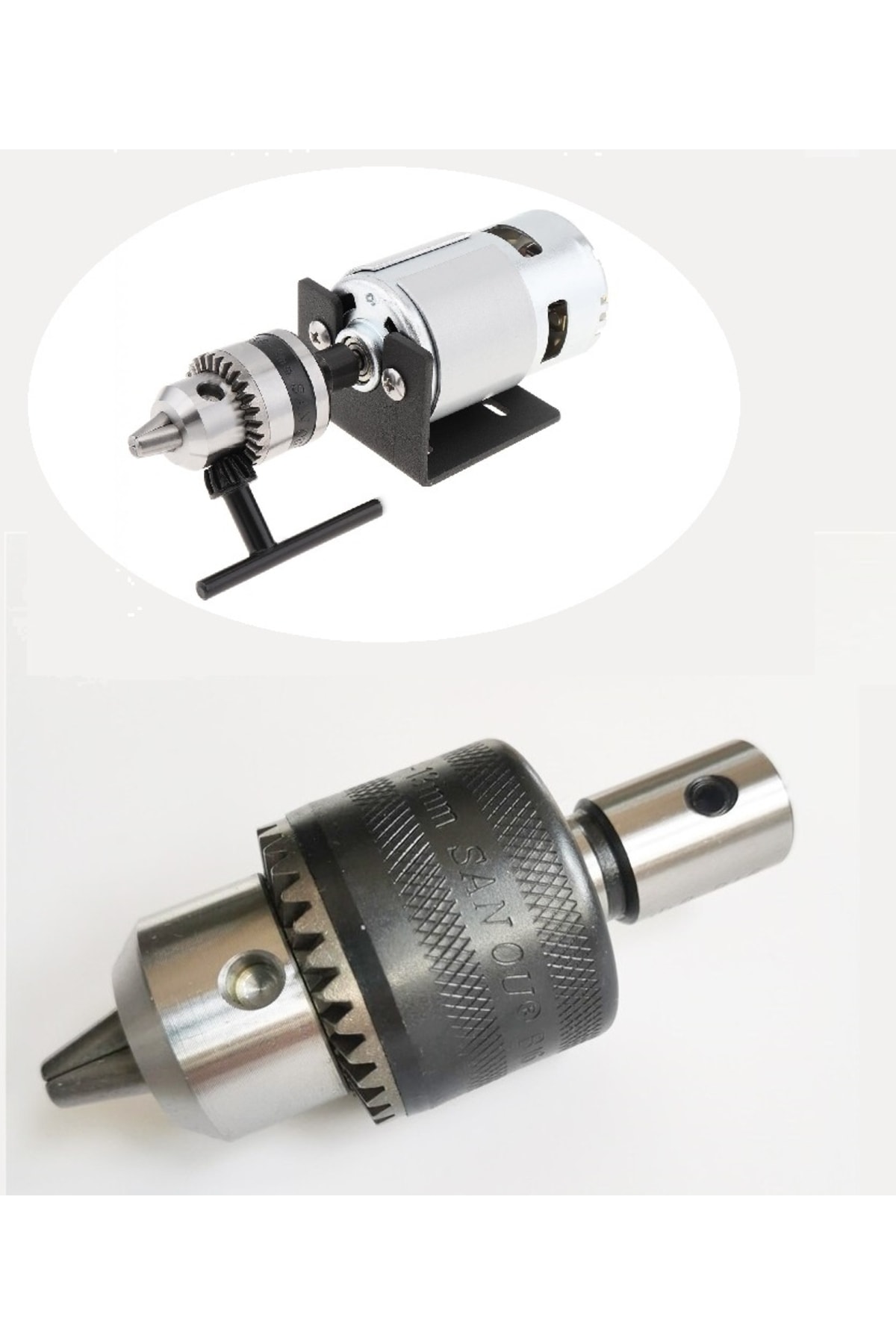 Motor Için 13mm Mandren Ve 5mm Kaplin Adaptör Seti Okul Proje Ödev Hobi Uygulama