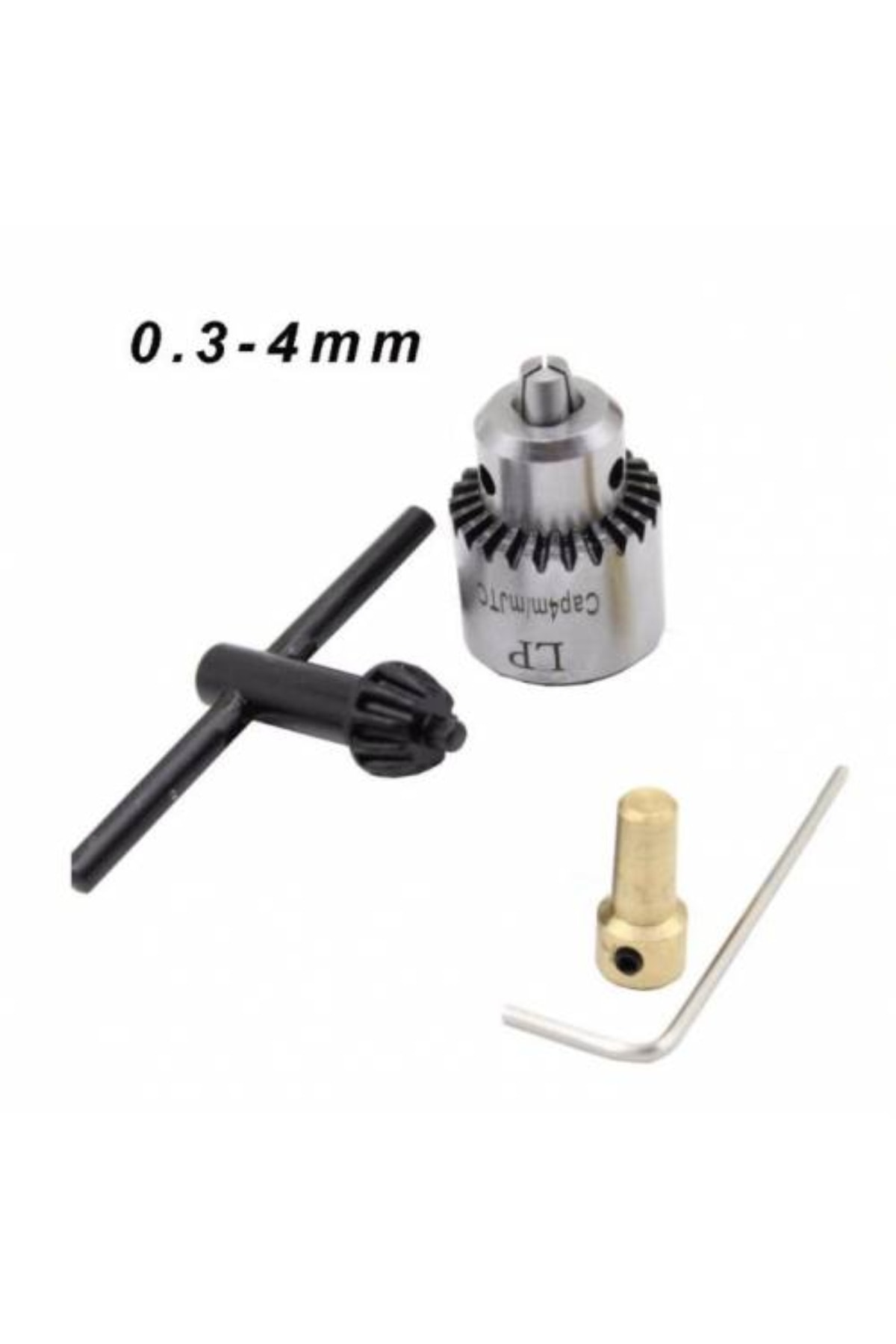 Motor Mandrel Seti Elle Sıkmalı 3 Çeneli Mini Chuck Adaptör Set