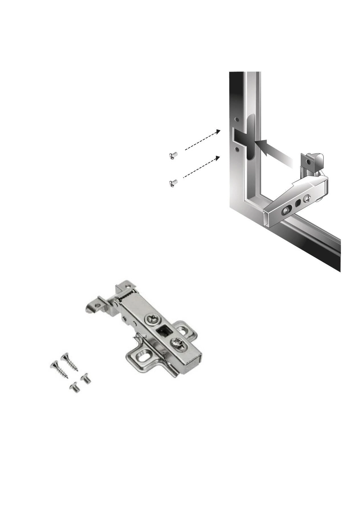 Menteşe Alüminyum Kapak Menteşesi Metal Profil Çerçeve Menteşesi 2 Adet Deve Boynu