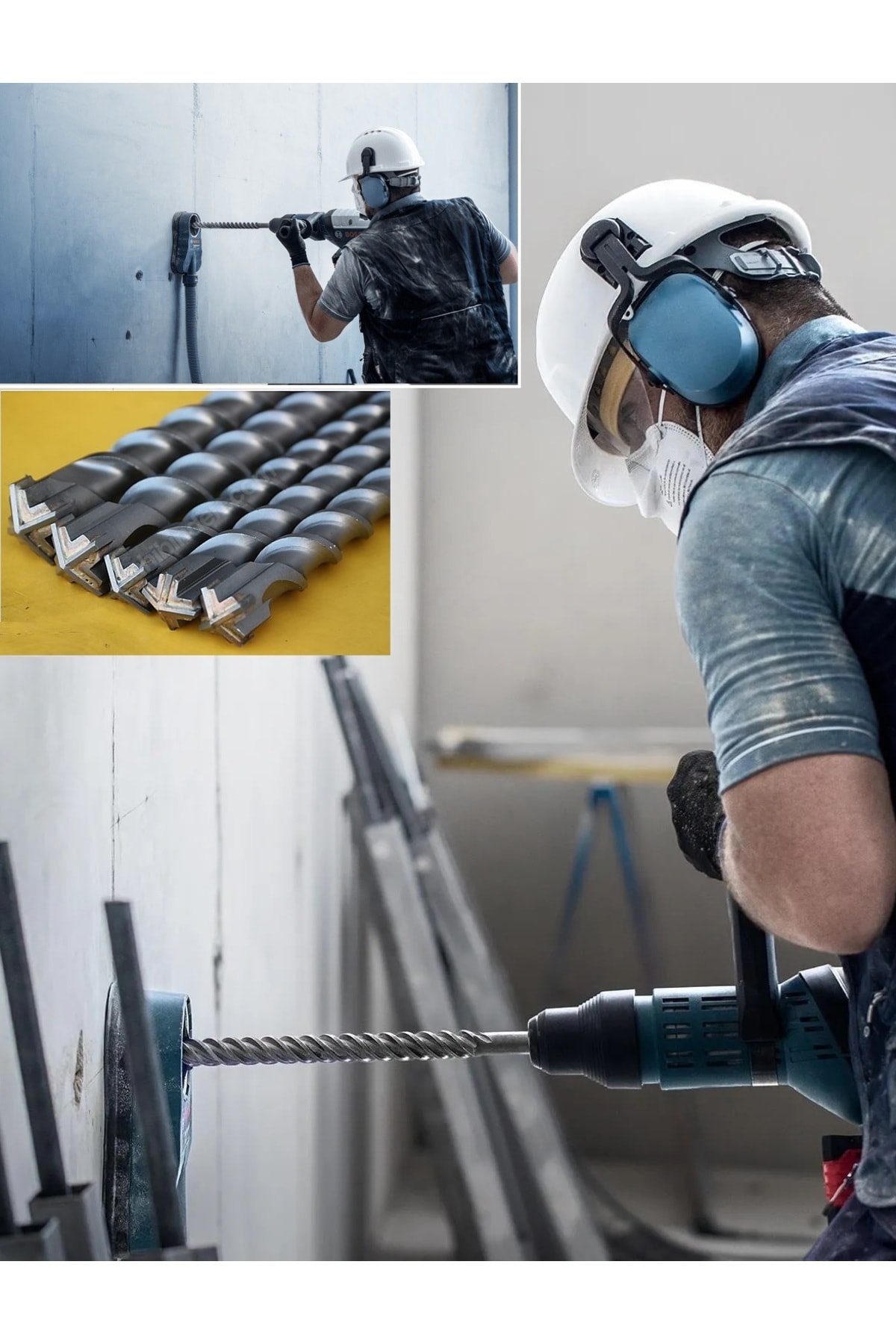Sds Max Kırıcı Delici Için Matkap Ucu 16mm 4 elmas/Flüt Elmaslı sdsmax 16mmx540mm