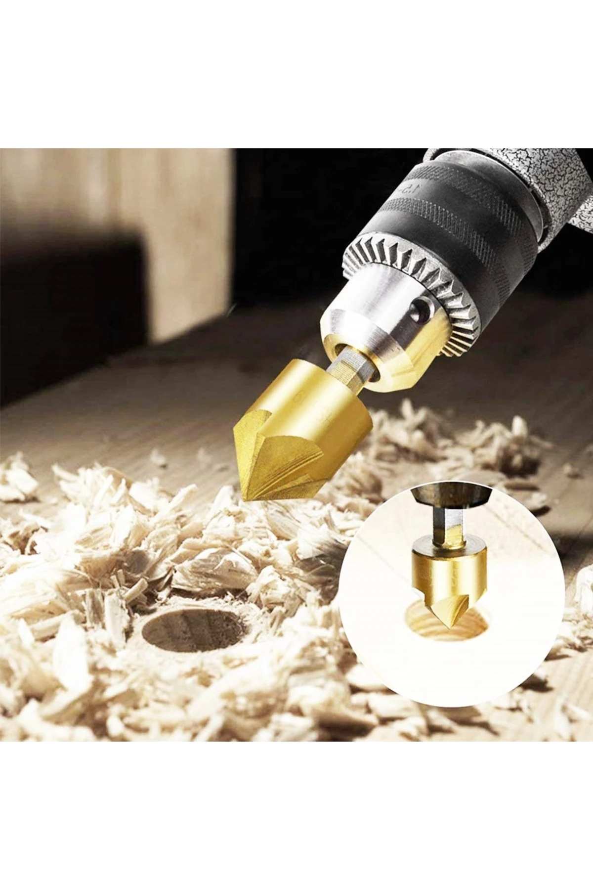 HSS havşa matkap ucu Set pah kırma  raybalama ve titanyum kaplı adım matkap ucu Kozalak kesici